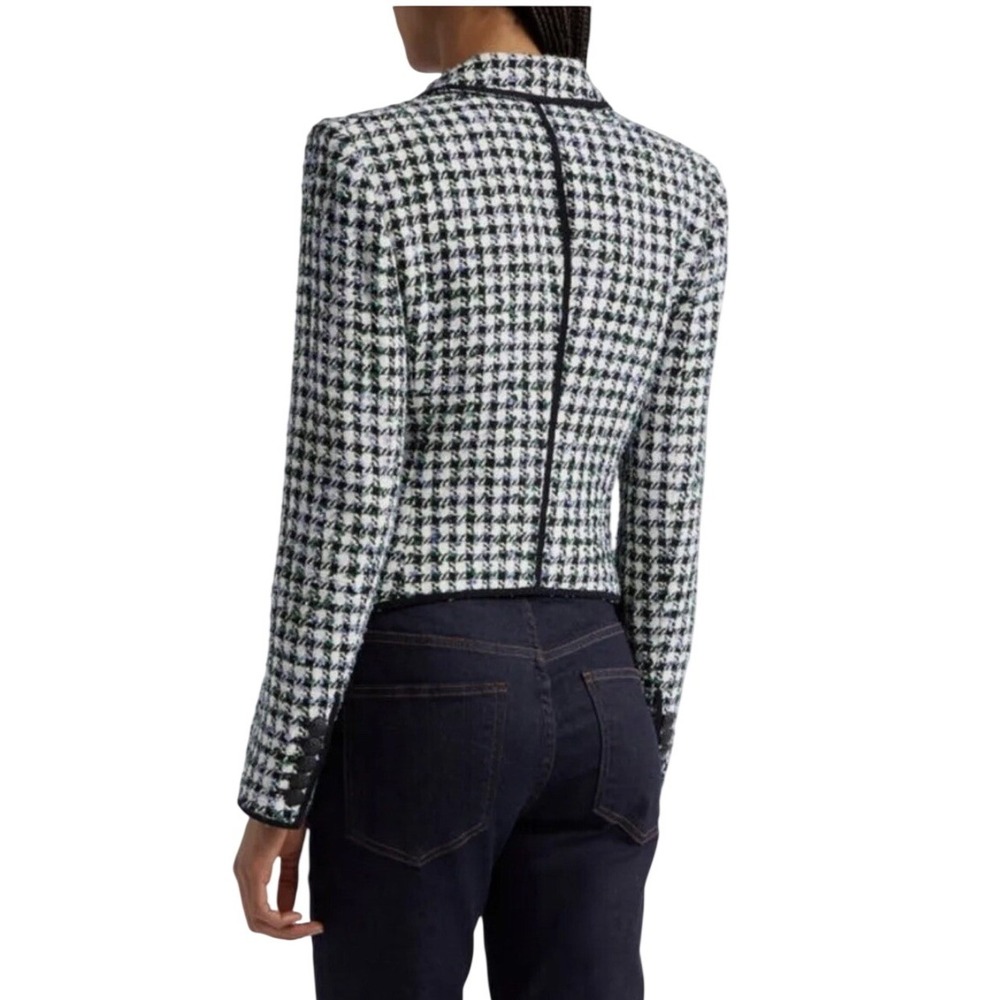Veronica Beard Miller Dickey‎ Jacket Women 12 Multi Houndstooth Tweed Blazer - Picture 5 of 12